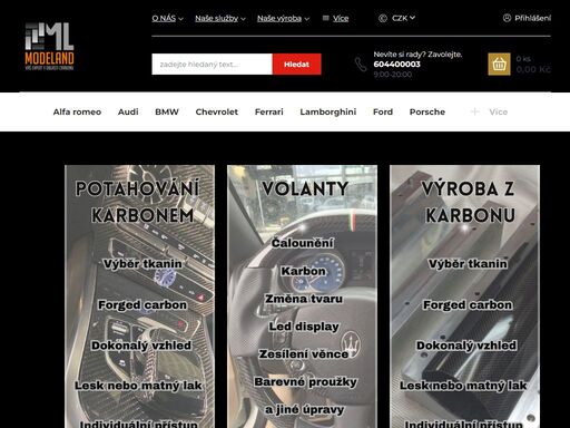 zabýváme se potahováním dílů karbonem, výrobou karbonových dílů, úpravou volantů, individuální výroba z compositu, práce na cnc.