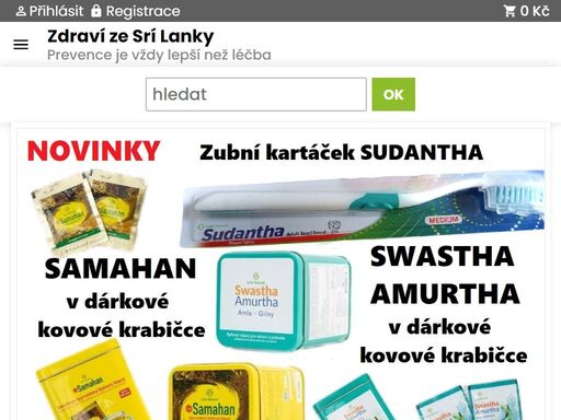 přírodní produkty ze srí lanky