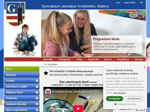 gymnázium jaroslava vrchlického klatovy - informace o studiu pro studenty a rodiee.  