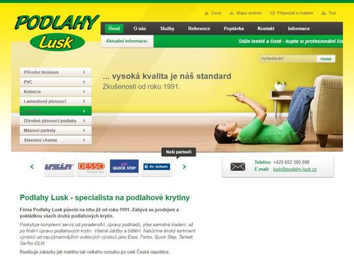 poskytujeme komplexní servis od úpravy podkladů, přes samotné kladení až po finální úpravu podlahových krytin včetně údržby a čištění.