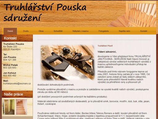 zakázková výroba veškerých truhlářských výrobků z masívu, upřednostňujeme individuální přístup ke každé zakázce. výrobky z masívu mají při správném používání vysokou životnost.