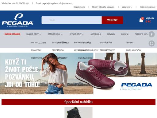skladem pánská, dámská a dětská obuv; zdravé obouvání; zdravotní obuv; doprava zdarma nad 990 kč; osobní odběr