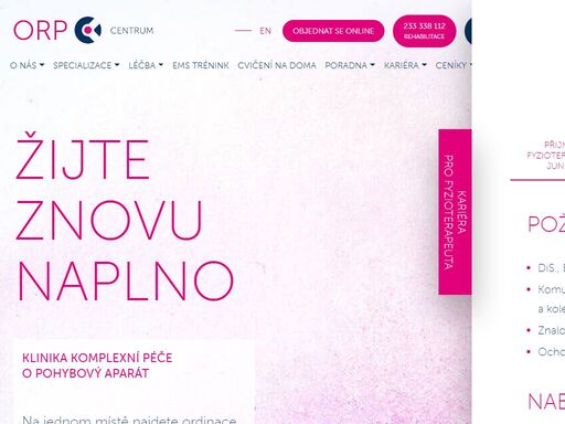 orp centrum - specialisté rehabilitace, fyzioterapie, ortopedie kardiologie i tělovýchovného lékařství na jednom místě.