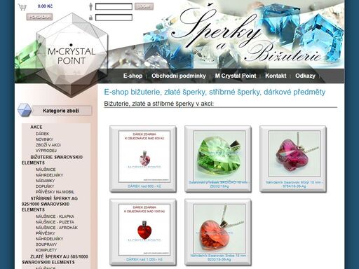 bižuterie eshop - prodáváme vlastní originální zlaté a stříbrné šperky a bižuterii