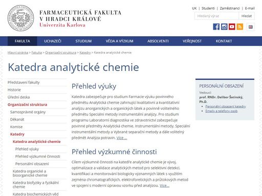výuka i výzkumné aktivity fakulty jsou soustředěny především na katedrách.