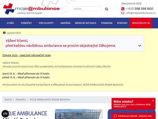 moje ambulance – největší síť ordinací praktických lékařů pro dospělé v čr. 12hodinová ordinační doba, online registrace i objednávka, hrazeno ze zp. 