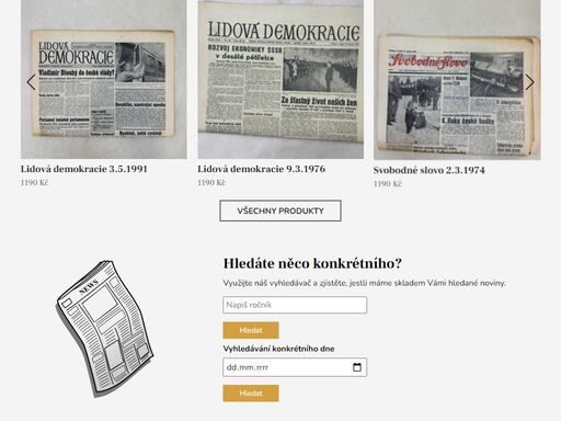 e-shop retrotrafika.cz nabízí historické noviny a tiskoviny v dárkovém balení s možností gravírování. potěšte novinami ze dne narození sebe nebo své blízké!