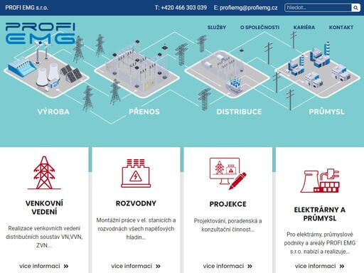 nabízíme komplexní služby projektování, montáží, revizí a servisu energetických zařízení zvn, vvn, vn a nn v energetice, v průmyslu a ve stavebnictví. společnost má implementován integrovaný systém řízení kvality.