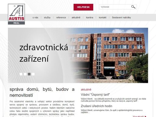 austis-real se zabývá komplexní správou veřejných částí bytových domů (nemovitostí). pro efektivní poskytování služeb máme 5 provozoven po praze s kvalifikovanými zaměstnanci. k vlastníkům nemovitostí přistupujeme individuálně, dle jejich potřeb.