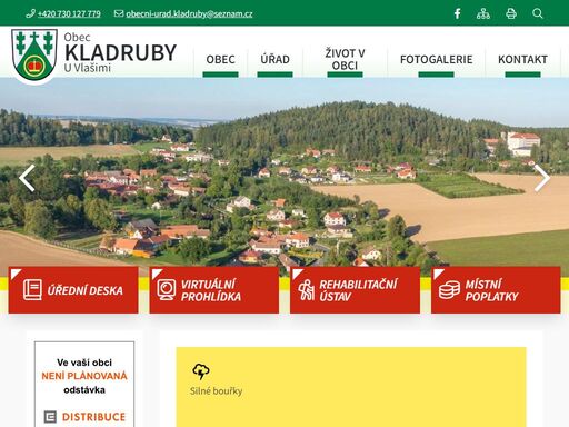 oficiální stránky obce kladruby