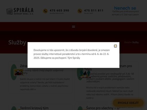 jsme nezisková organizace a; od roku 2000 provázíme; jednotlivce i rodiny krizí či náročnou životní situací ; -; domácím násilím.;