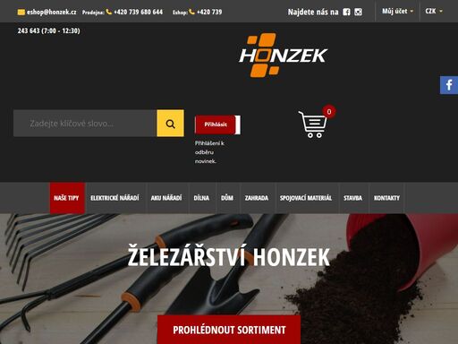 firma honzek nabízí velký výběr sortimentu elektrického nářadí a zahradní techniky.vyberete si ze široké škály ručního nářadí pro kutily i profesionály.
