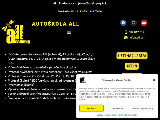 řidičské průkazy, profesní školení řidičů, profesní osvědčení instruktora autoškol pro skupiny: am, a1 , a2, a, b, b, be, c, ce, d, de a t.