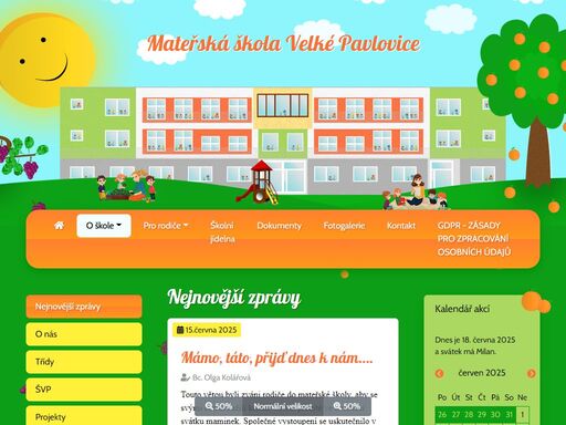 mateřská škola velké pavlovice, v sadech 48, příspěvková organizace