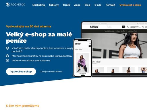 velký e-shop za malé peníze. pronajměte si moderní e-shop s rocketoo. nabízíme flexibilní e-commerce řešení, rychlé spuštění a možnost přizpůsobení na míru. vyzkoušejte pronájem e-shopu zdarma ještě dnes!