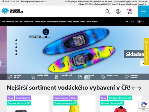 největší nabídka lodí a vodáckých potřeb v čr. kajaky, kánoe, rafty, pádla, záchranné vesty, lodní pytle, neopreny. 
největší prodejce lodí gumotex. skladem více jak 400 lodí. možnost vše vyzkoušet v naší kamenné prodejně, nebo na řece u prodejny! 