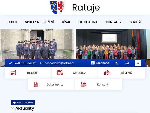 oficiální stránky obce rataje