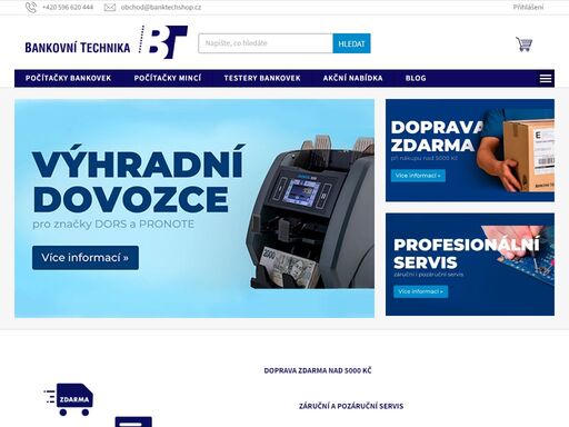 specializovaný e-shop společnosti bankovní technika spol. s r.o. kvalitní počítačky bankovek a mincí za rozumnou cenu. 
dodáváme počítačky peněz od roku 1992. poskytujeme kvalitní servis na celém území čr.