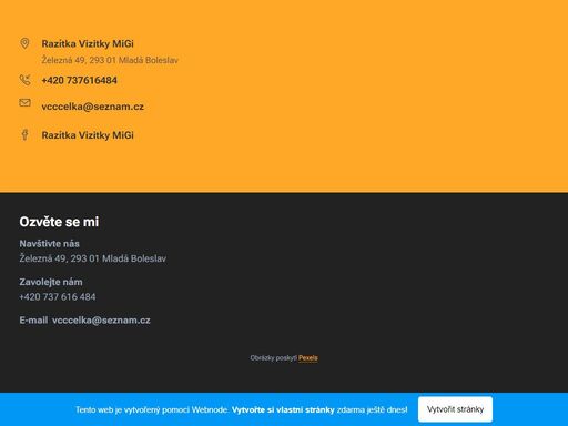 vítejte na webu razítka vizitky migi, kde se specializujeme na výrobu razítek, tisk vizitek, pozvánek, svatebních oznámení, narozeninových novin, návrhů a snažíme se ke každému přistupovat s originalitou a profesionalitou.
