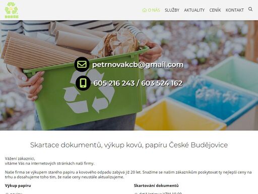 kovové odpady, elektrošrot, přistavení kontejnerů české budějovice