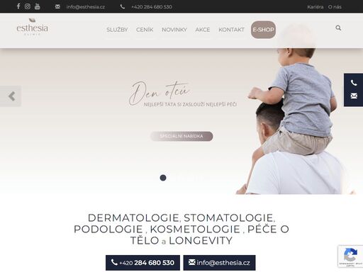 esthesia, je soukromá klinika v praze - kvalitní a profesionální služby. stomatologie, dermatologie, kosmetika a péče o tělo.