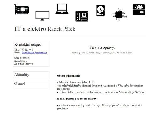 it a elektro radek pátek - servis a opravy osobnich pocitacu, notebooků, rekordérů lcd televizí a dalších