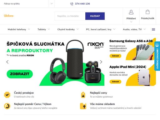 vítejte v našem obchodě. jsme  prodejce značky ulefone. značka ulefone dobývá česko. věříme, že zákazníci ocení výborný poměr ceny a kvality. abychom vám dokázali poskytnout maximální zákaznický servis, jsme autorizovaným prodejcem a nabízíme celý sortiment značky ulefone. všechny produkty máme skladem a ke všem…