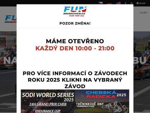 zábavní centrum fun arena cheb. motokáry, trampolíny, lezecká stěna, interaktivní hry a další atrakce na vás čekají na západě čech. vyzkoušejte také naši restauraci!