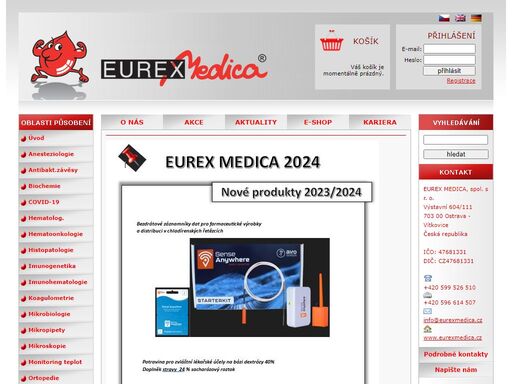 distribuce in vitro diagnostik a servis zdravotnických zařízení.