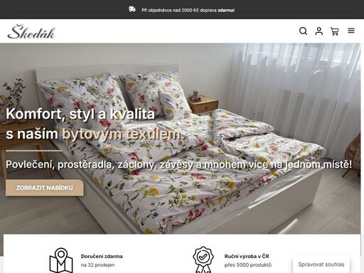 bytový textil škodák, široký výběr kvalitních látek, povlečení, prostěradel, závěsů a dalších produktů. navštivte náš e-shop s nejkvalitnějšími látkami v česku!