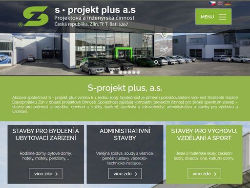 projekční činnost pro stavby pro průmysl a logistiku, obchod a služby, lázeňství a zdravotnictví, administrativu a stavby pro výchovu a vzdělání.