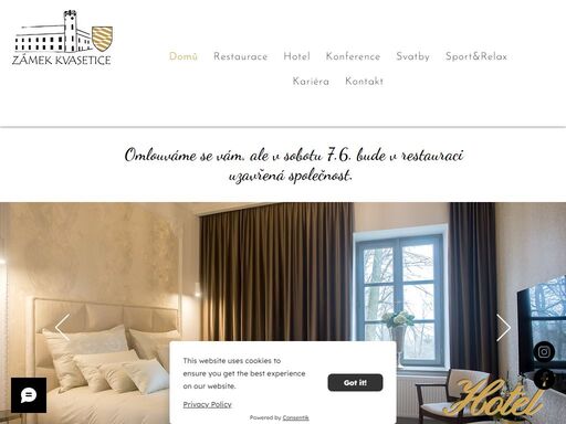 zámek kvasetice - to je vše pro zajištění oslav, firemních akcí, workshopů nebo svatby. nabízíme kompletní servis včetně cateringu, květinové výzdoby, dekorací a technického vybavení. připravujeme pro vás i ubytování (léto 2023).