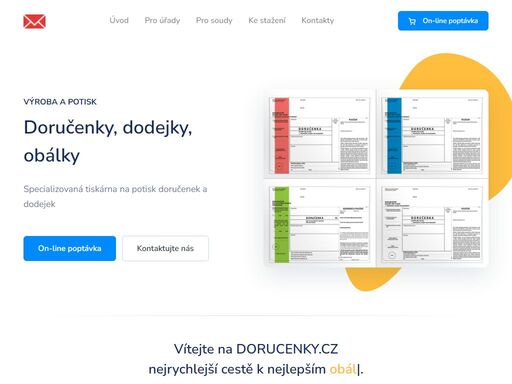 specializovaná tiskárna na potisk doručenek a dodejek [arthur red s.r.o.]