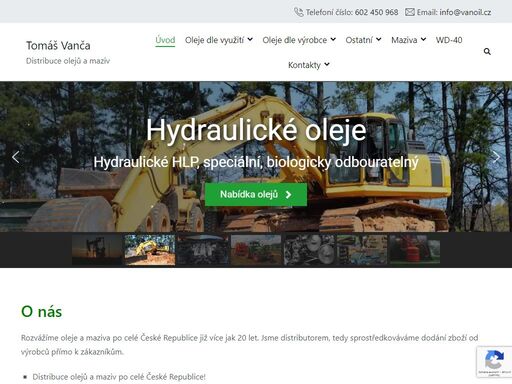 firma tomáš vanča se zabývá distribucí olejů a maziv po celé české republice. prodáváme oleje a maziva od výrobců total, classic, olea, paramo & mogul a další. 602 450 968 %