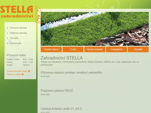zahradnictví stella, zahradnictví, zámecké zahradnictví, holešov zahradnictví stella - zámecké zahradnictví holešov