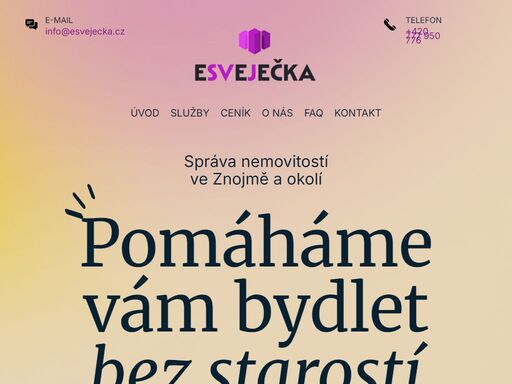 věnujeme se správě svj ve znojmě, účetnictví, technické správě a údržbě. naše služby jsou transparentní, profesionální a bez skrytých poplatků.