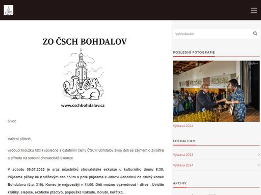 stránky zo čsch bohdalov