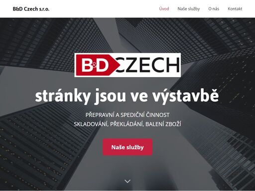 oficiální stránky společnosti b&d czech, která se zabývá logistikou se specializací na německo a tuzemskou autodopravu.
