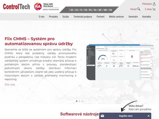 controltech, autorizovaný distributor produktů pro průmyslovou automatizaci firmy rockwell automation
