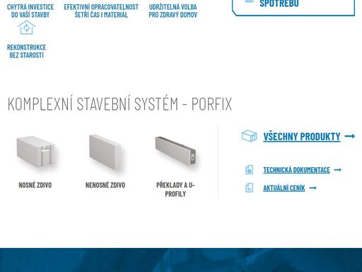porfix je komplexní stavební systém pro efektivní, kvalitní a dostupnou výstavbu. prohlédněte si naši nabídku.