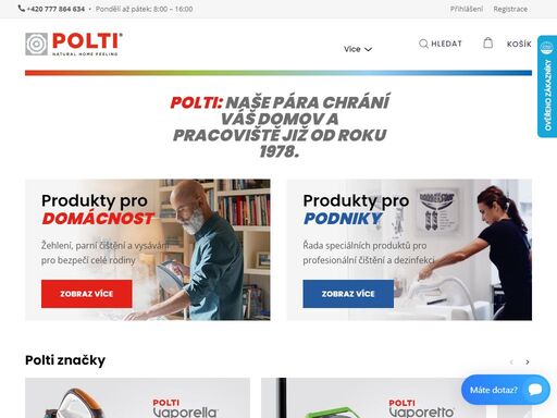 výhradní dovozce a distributor značky polti. specializujeme se na domácí i profesionální parní čističe a parní mopy, parní vysavače, parní žehličky s bojlerem a žehlící prkna. najdete u nás také profesionální přístroje pro dezinfekci a desinsekci ( likvidaci štěnic).