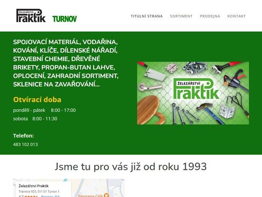 prodejna železářství, kování, nářadí, propan-butan, vodařina, baterie, klíče, spojovací materiál, stavební chemie, nářadí pro zahradu, oplocení, pletivo, vrtáky, zavařovačky, dřevěné brikety do kamen, grilovací uhlí