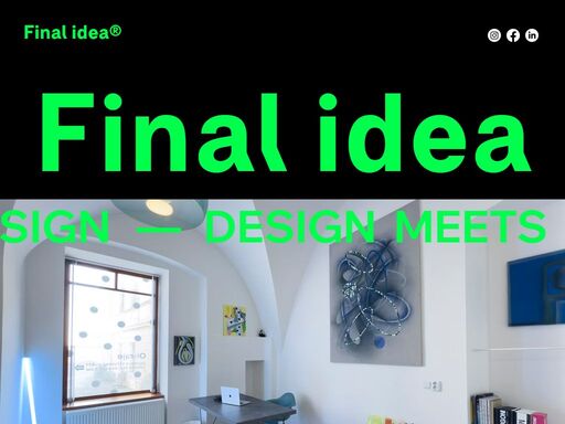 final idea s.r.o. –  arts management – grafický design – cena kritiky za mladou malbu – galerie okraje – umělecké nakladatelství – kunstshop.cz