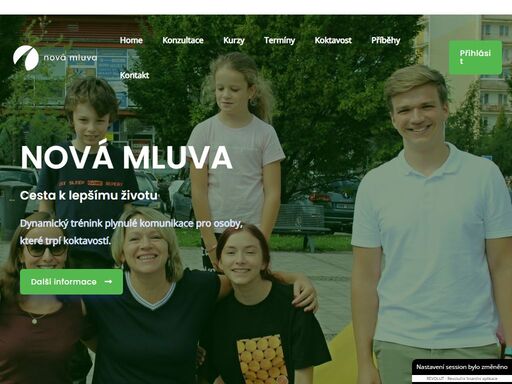 trénink plynulé komunikace pro osoby, které trpí koktavostí. jedná se o výuku a následný praktický trénink nového řečového vzorce – nové mluvy, který nahrazuje starý řečový vzorec – koktavost.