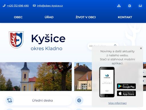 oficiální stránky obce kyšice