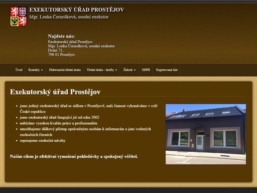 exekutorský úřad prostějov - dražby, exekuce, -uvodní stránka