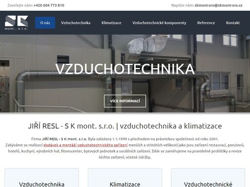 dodáváme a montujeme vzduchotechniku a klimatizace