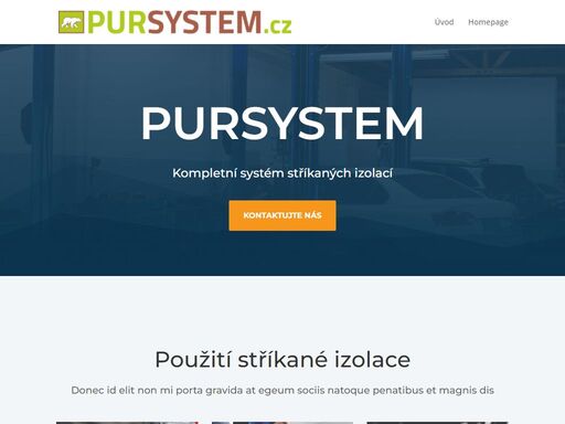 kompletní systém stříkaných izolací