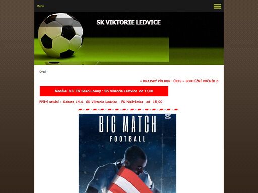 oficiální stránky ledvického fotbalu