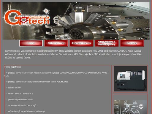 webové stránky společnosti gotech s.r.o.